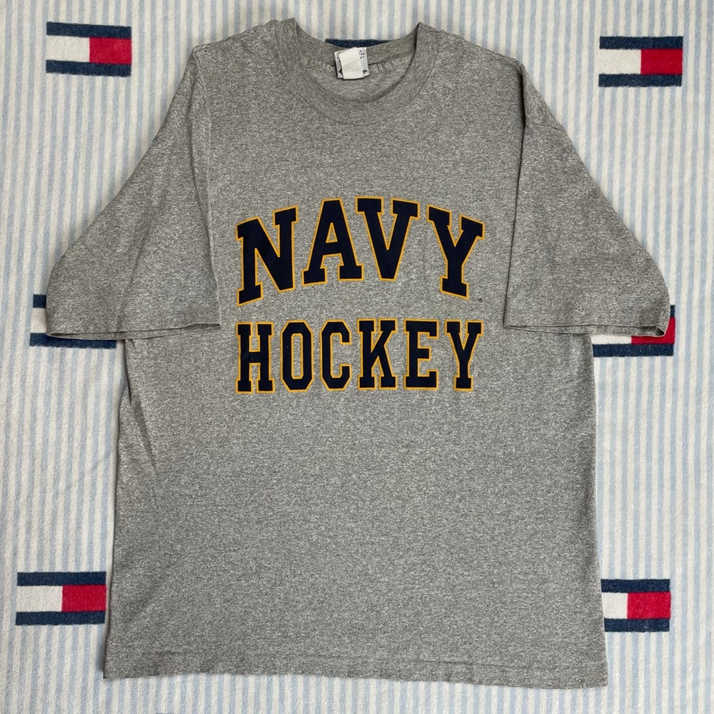 Vintage Navy Hockey short sleeve tee shirt